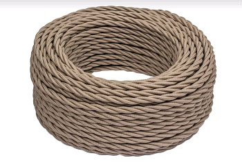 BIRONI Капучино матовый Витой провод 3*0,75 20м B1-432-716-20