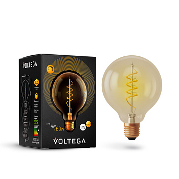 Voltega VG10-G95GE27warm4W-FB Шар диммируемый  GOLD G95 Е27 4W 2000К 7076