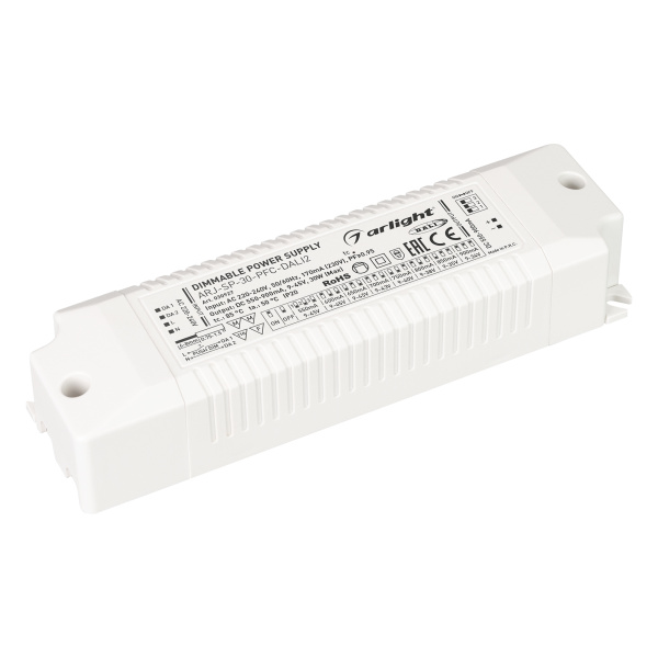 Arlight Блок питания ARJ-SP-30-PFC-DALI2 (30W, 550-900 mA) (IP20 Пластик, 5 лет) 030927