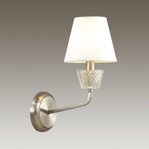 Купить Lumion 4433/1W LN20 225 никель, белый, стеклянный декор Бра E14 1*40W 220V ABIGAIL