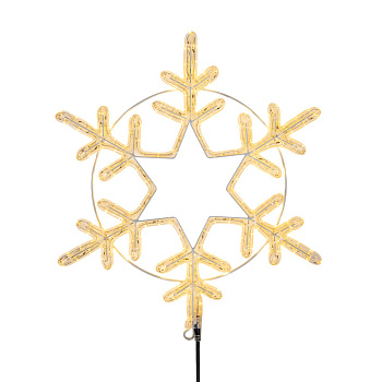 NEON-NIGHT Фигура "Снежинка" цвет ТЕПЛЫЙ БЕЛЫЙ, размер 55*55 см 501-324