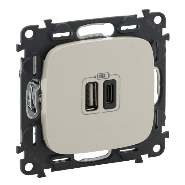 Legrand Vln-a Слоновая кость Зарядка USB A-C 754966
