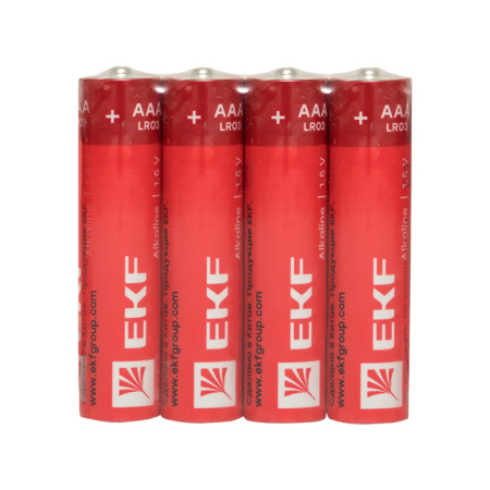EKF PROxima Алкалиновая батарейка типа ААА(LR03) шринк 4шт. LR03-SR4
