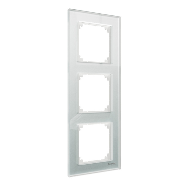 SE Merten SM M-Elegance Стекло Белый Кристалл Рамка 3-ая MTN4030-3220