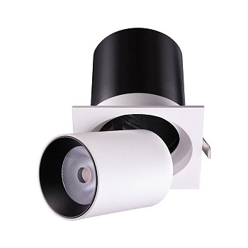 Novotech 358082 NT19 044 белый/черный Встраиваемый светильник IP20 LED 3000К 12W 220V LANZA