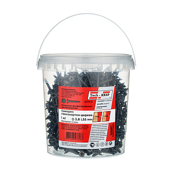 Tech-Krep Саморез 3,5*55 редкая резьба (1кг) 125587