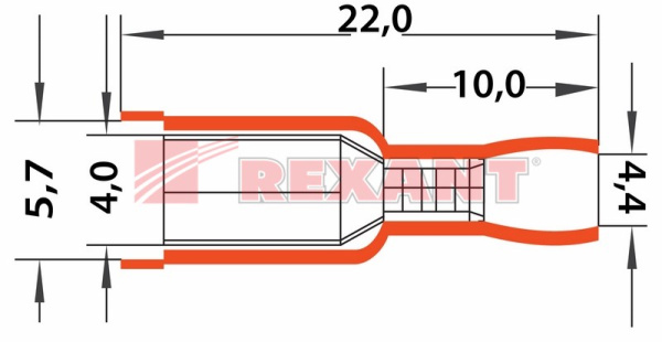 Купить Разъем ШТЕКЕРНЫЙ изолированный гнездо - 4мм 1.5-2.5мм² (РШи-м 2.5-4 / РШИм 2-5-4 ) синий Rexant 08-0221