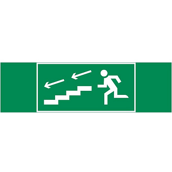 Varton пиктограмма "ПО ЛЕСТНИЦЕ ВНИЗ ВЛЕВО" 310х90мм для аварийно-эвакуационного светильника Basic IP65 V5-EM02-60.002.038