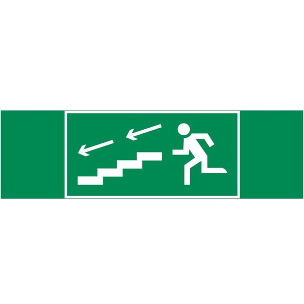 Varton пиктограмма "ПО ЛЕСТНИЦЕ ВНИЗ ВЛЕВО" 310х90мм для аварийно-эвакуационного светильника Basic IP65 V5-EM02-60.002.038