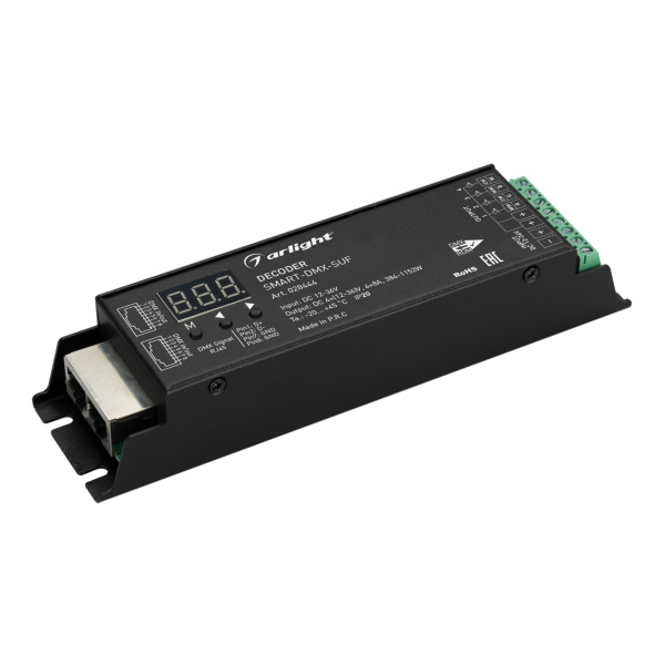 Arlight Декодер SMART-DMX-SUF (12-36V, 4x8A, RJ45) (IP20 Металл, 5 лет) 028444
