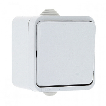 EKF PROxima Прага Выключатель 1-клавишный 10А IP44 белый