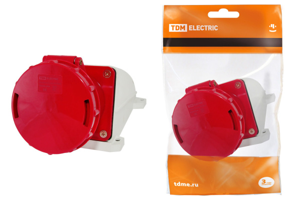 TDM Розетка 145 стационарная 3Р+РЕ+N 125А 380В IP54 SQ0602-0009