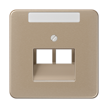 JUNG CD 500/CD plus Бронза Накладка 2-ой наклонной ТЛФ/комп розетки с полем для надписи CD569-2NAUAGB