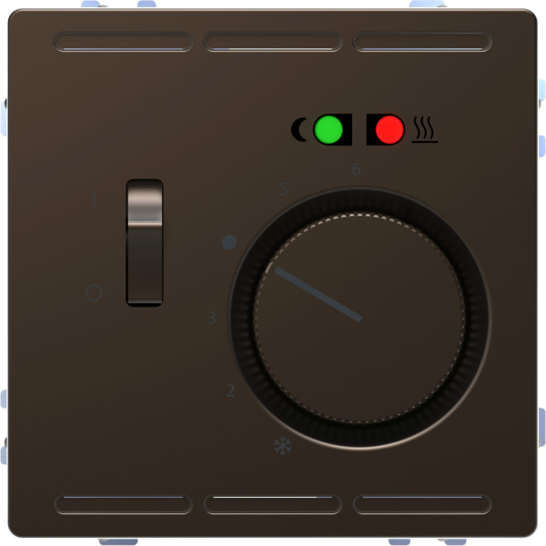 SE Merten D-Life Мокко Терморегулятор теплого пола с центральной платой с выключателем +4м 230В MTN5764-6052