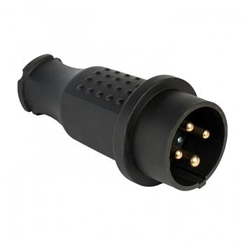 EKF Basic Вилка прямая каучуковая 380В, 3P+PE, 32A, IP44 RPS-021-32-380-44