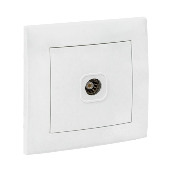 Купить EKF PROxima Валенсия розетка телевизионная 1-местная оконечная 10дБ-240МГц белая