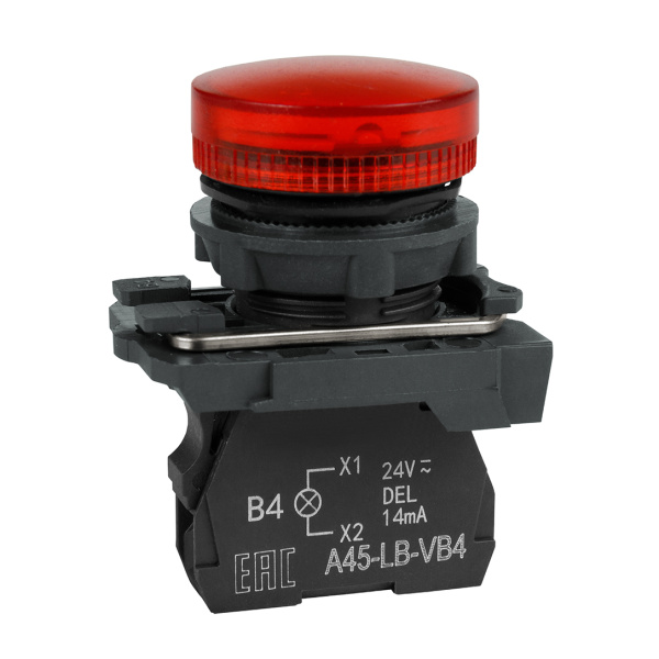 КЭАЗ Сигнальная лампа OptiSignal D22 C5-L-M4 красная пластик 230-240VAC XB5AVM4