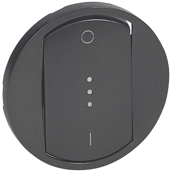 Legrand Celiane2 Графит Клавиша выключателя 2х полюсногос подсветкой или индикацией (арт. мех 67020) 067923