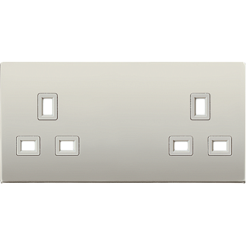 JUNG Накладка розетки 13А двойной сталь BS2522ESPL