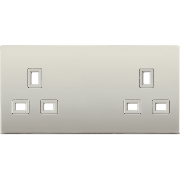 JUNG Накладка розетки 13А двойной сталь BS2522ESPL