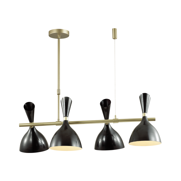 Купить Odeon Light 4665/4 ODL20 431 золотой/черный Люстра E14 4*40W 220V RASTO