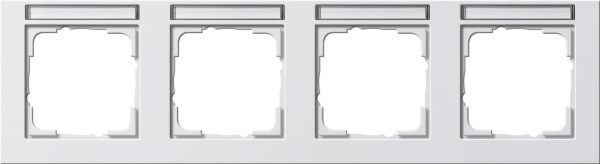 Gira E2 Белый матовый Рамка 4-ая горизонтальная с полем для надписи 109422