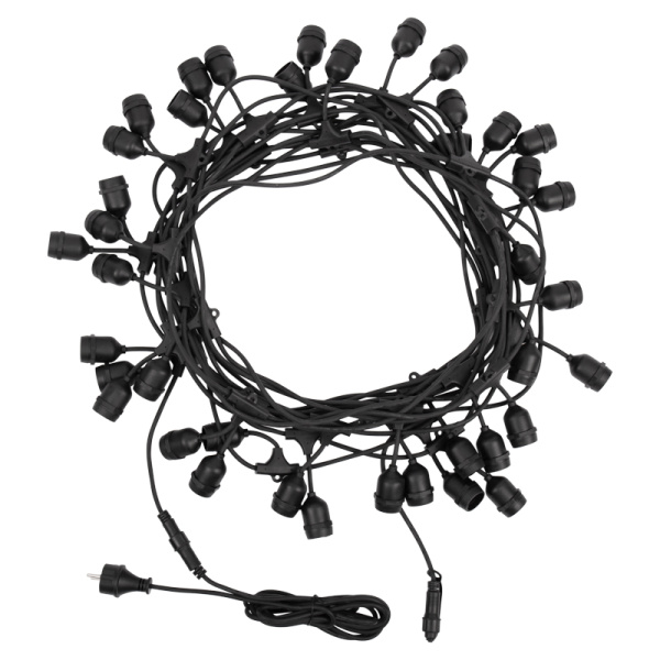 NEON-NIGHT «Белт-Лайт» 20 м, черный каучук, шаг 50 см, 40 подвесных патронов, IP65 331-337