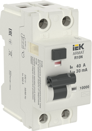 IEK ARMAT ВДТ R10N 2P 40А 30мА тип AC