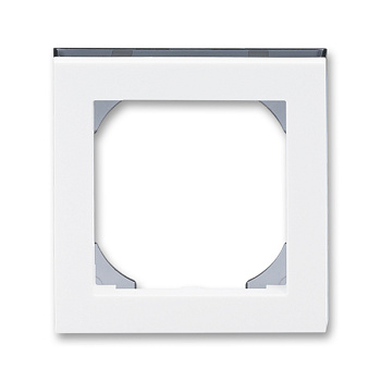 ABB EPJ Levit белый / дымчатый чёрный Рамка 1 пост, 55х55 (для механизмов BJE) 2CHH015510A4062