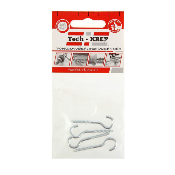 Tech-Krep Шуруп-полукольцо 3,5х40(45) (4 шт) - пакет 113134