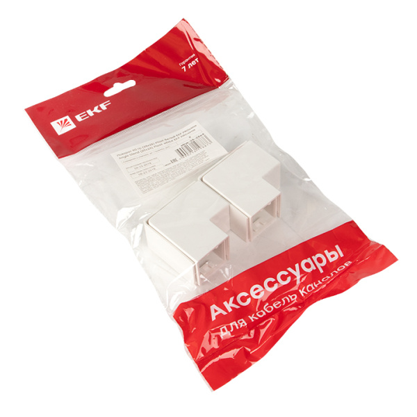 Купить EKF PROxima Поворот 90 гр. (25х25) (4 шт) Plast Белый