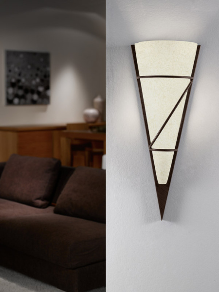 Купить Eglo Бра PASCAL 1, 1х60W (E14), H480, состаренный коричневый 87793