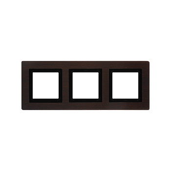 DKC Рамка из натурального дерева, "Avanti", венге, 3 поста (6 мод.)