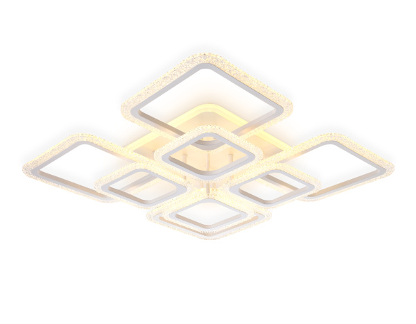 Купить Ambrella Потолочный светодиодный светильник с пультом FA5303 WH белый 171W 840*840*130 (ПДУ РАДИО 2.4)