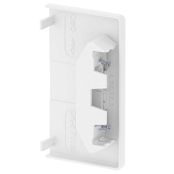 OBO Bettermann Заглушка торцевая безгалогенового кабель-канала Rapid 80, 70x130 мм, белый 6114280