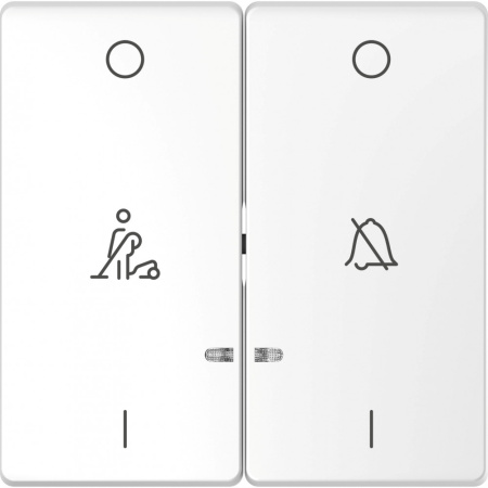 SE Merten D-Life Белый Лотос Клавиша 2-ая, линзой LED, символ: «звонок»/горничная MTN3429-6035
