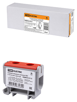 TDM Клемма вводная силовая КВС 6-50 кв.мм. красная SQ0833-0112