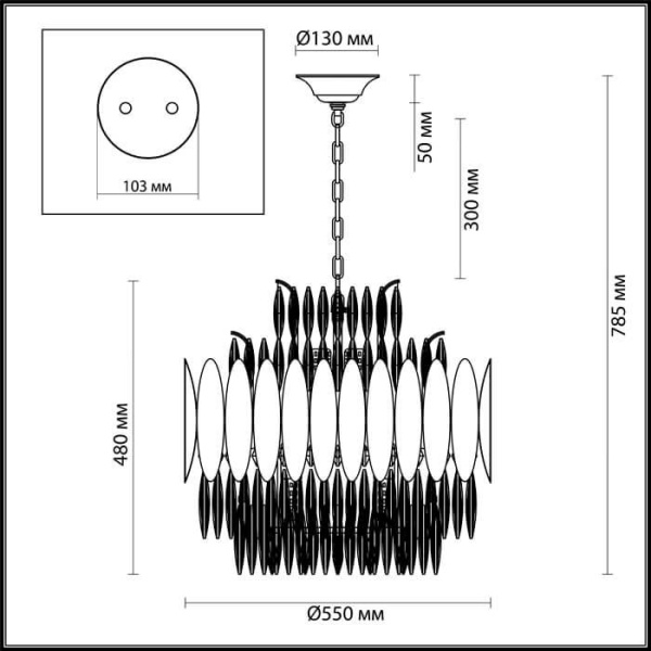 Купить Odeon Light 4123/16 ODL19 438 золото/хрусталь Люстра E14 16*40W VALETTA