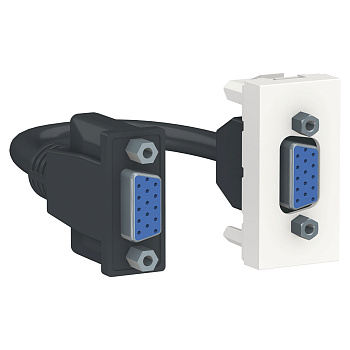 SE Unica Modular Бел Розетка HD15 female (VGA), 1 модуль NU343218
