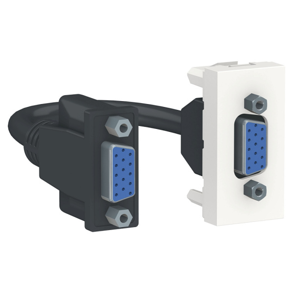 SE Unica Modular Бел Розетка HD15 female (VGA), 1 модуль NU343218