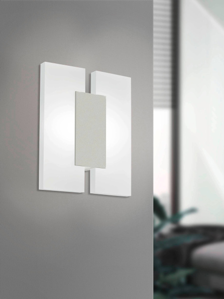 Купить Eglo Бра LED METRASS 2, 2х5W(LED), L170, H200, алюминий, белый/пластик, матовый 96043