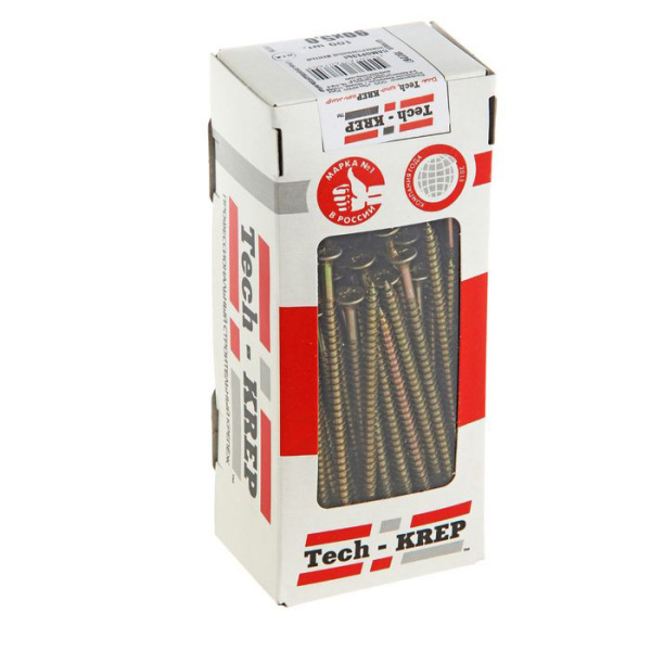 Tech-Krep Саморезы универсальные  90х5,0 мм (100 шт) желтые - коробка с ок. 102267