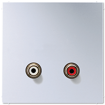 JUNG 2x Cinch Audio (RCA),  алюминий MAAL1021