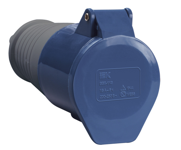 IEK Розетка 213 переносная 2Р+РЕ 16А 220В IP44