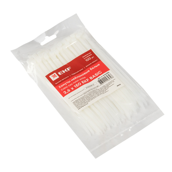 Купить EKF Basic Хомут нейлоновый (3,6х150) (100шт.)