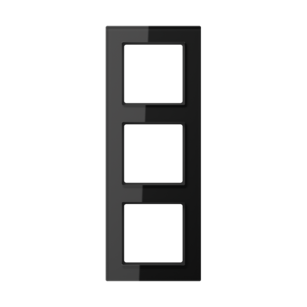 JUNG A creation Стекло Черное Рамка 3-ая AC583GLSW