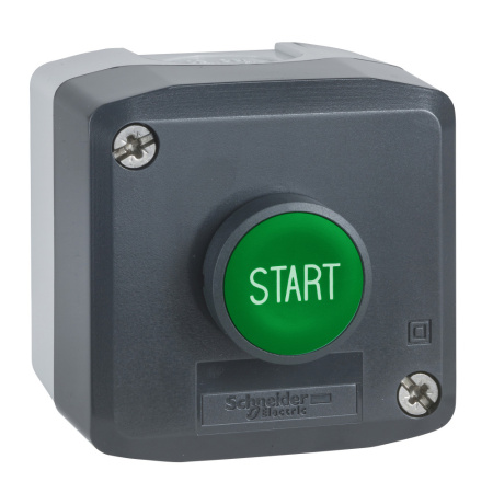 SE Пост кнопочный, кнопка зеленая с возвратом XALD103