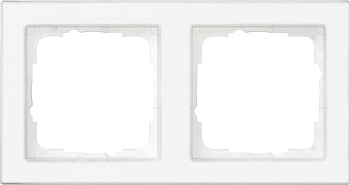 Gira E2 Белый матовый Рамка 2-ая, с полем для надписи 071222