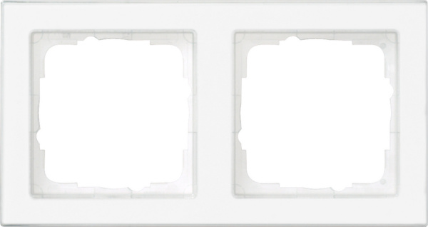 Gira E2 Белый матовый Рамка 2-ая, с полем для надписи 071222