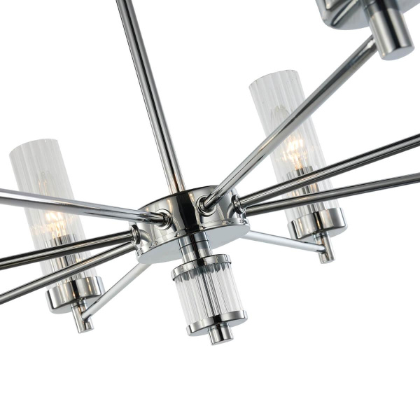 Купить Favourite 2672-5P подвесная люстра Каркас цвета хром, плафоны из прозрачного стекла